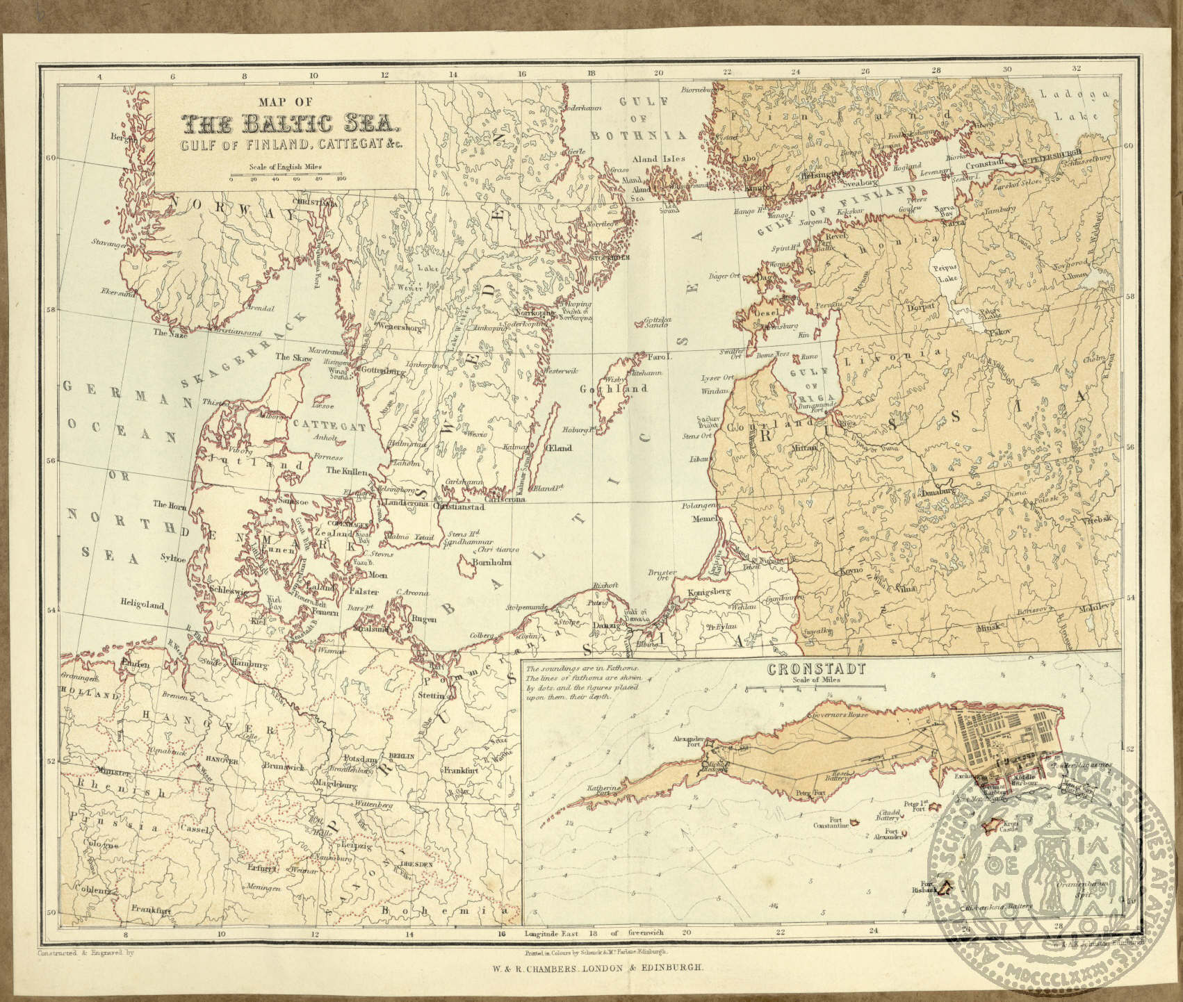 Map of the Baltic Sea, Gulf of Finland, Cattegat &c.